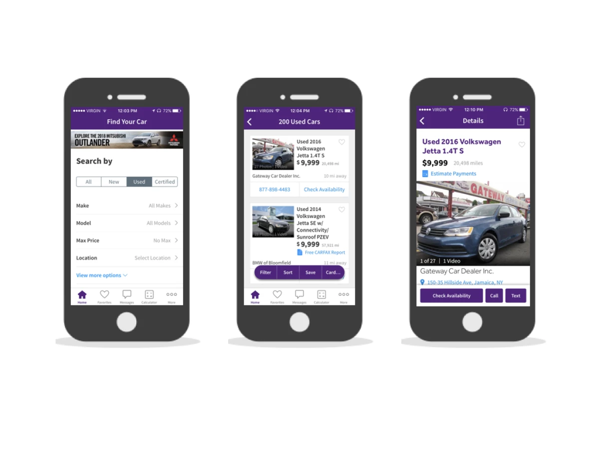 Cars.com Simple App Design