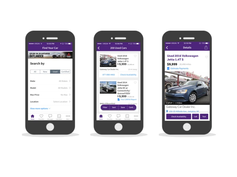 Cars.com Simple App Design