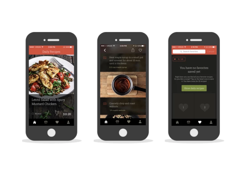 KptnCook Contemporary App Design