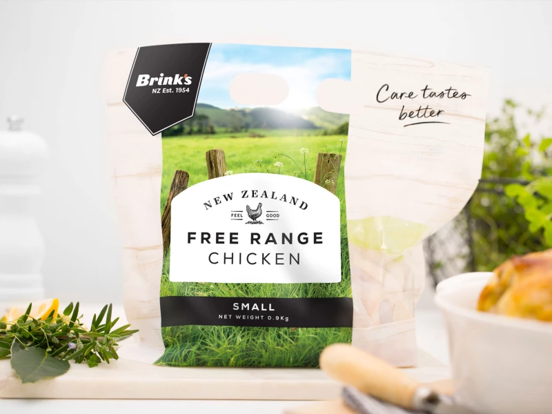 Brink Free Range Chicken Clean Packaging Design