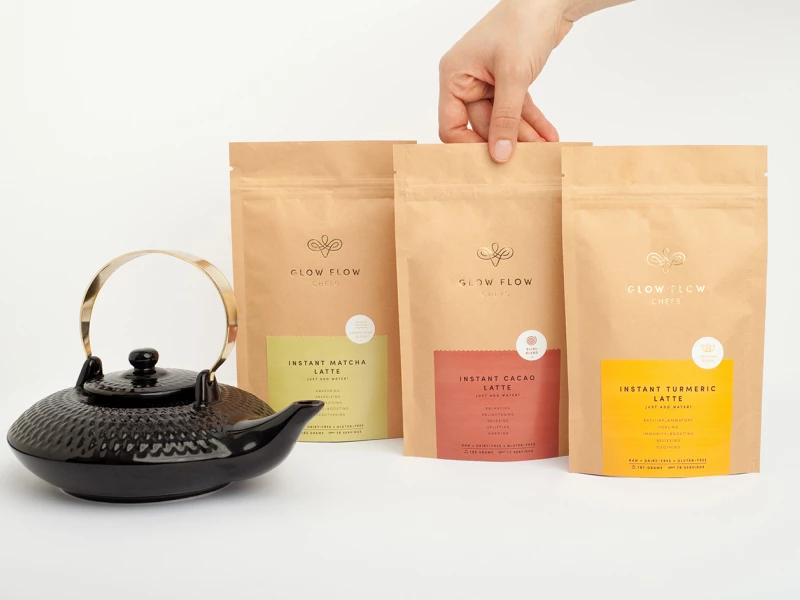 Glow Flow Chefs Sleek Packaging Design