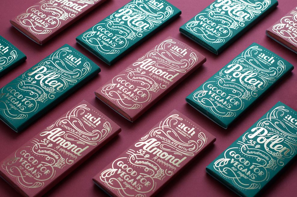 ACH Vegan Chocolate Packaging Design