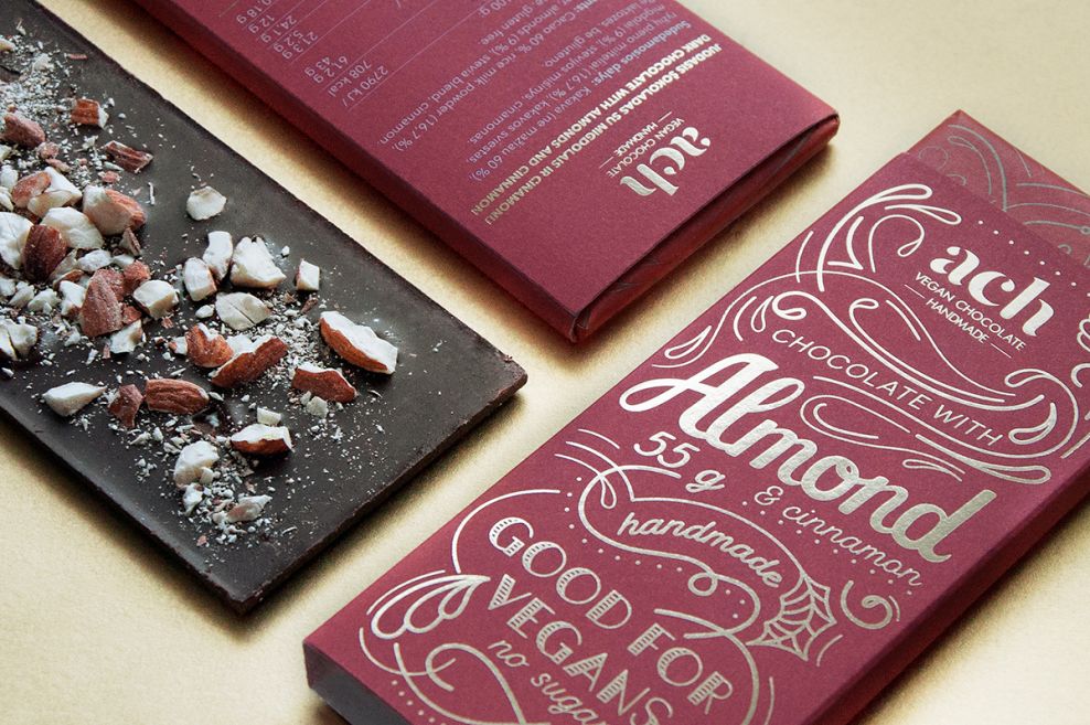 ACH Vegan Chocolate Elegant Packaging Design