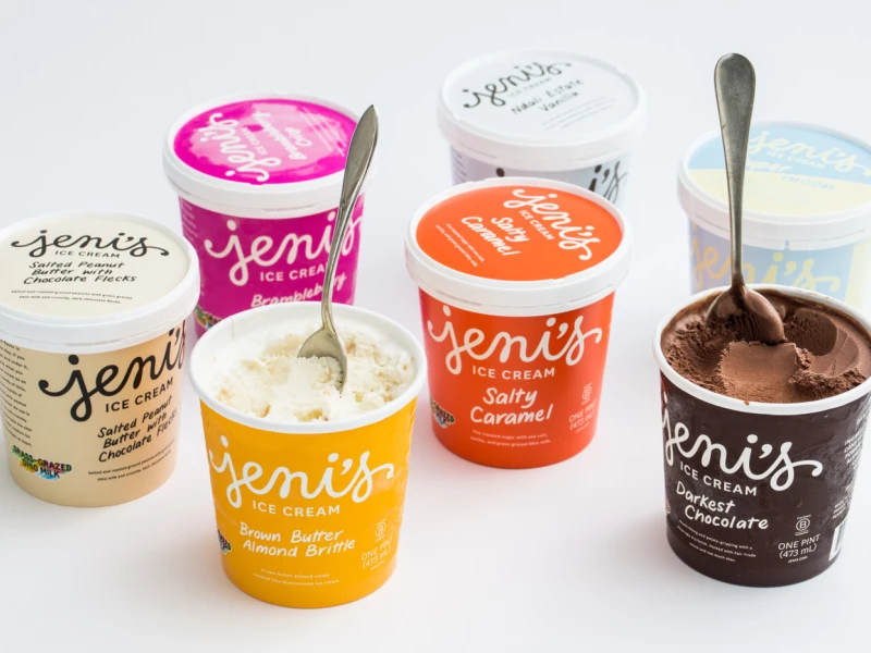Jeni's Ice Cream Clean Packaging Design