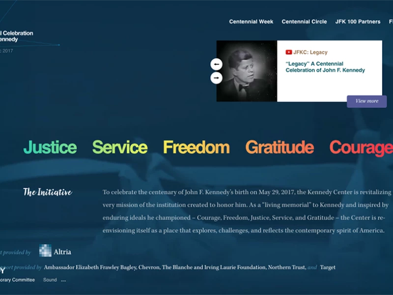 The Kennedy Center Elegant Website Design