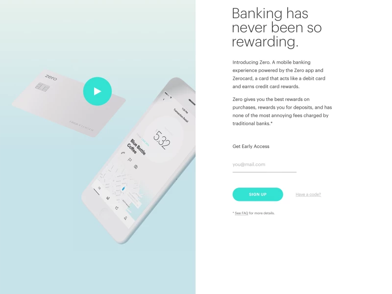 Zero Financial Minimal Website Design