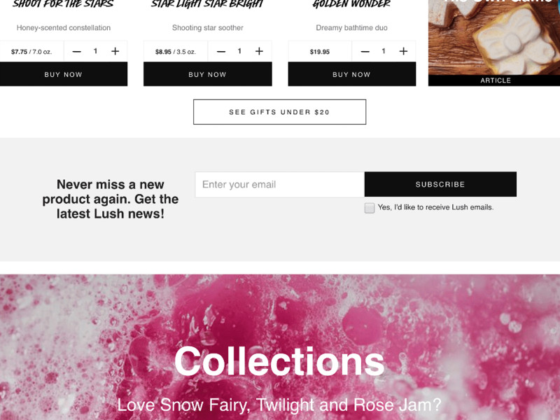 Lush Elegant Homepage