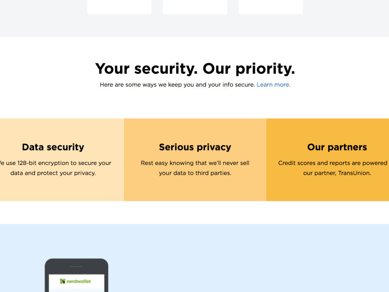 Nerd Wallet Illustrated Website Design