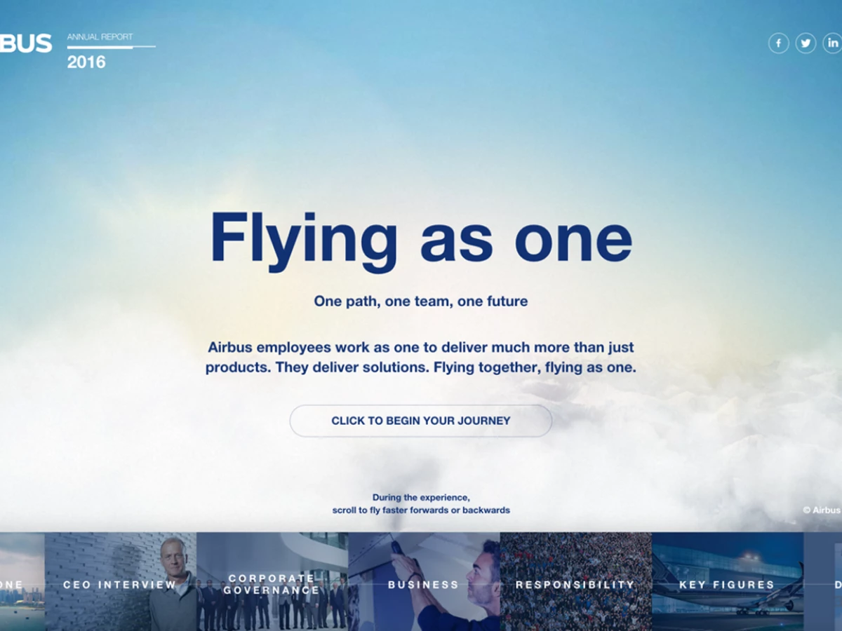 Airbus Beautiful Website Design