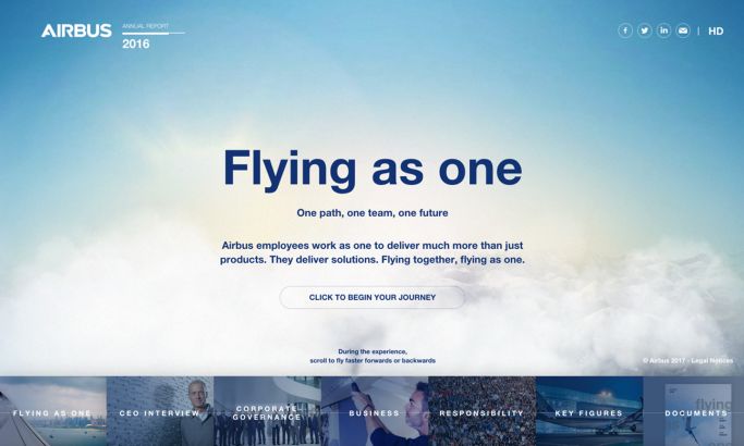 Airbus Beautiful Website Design