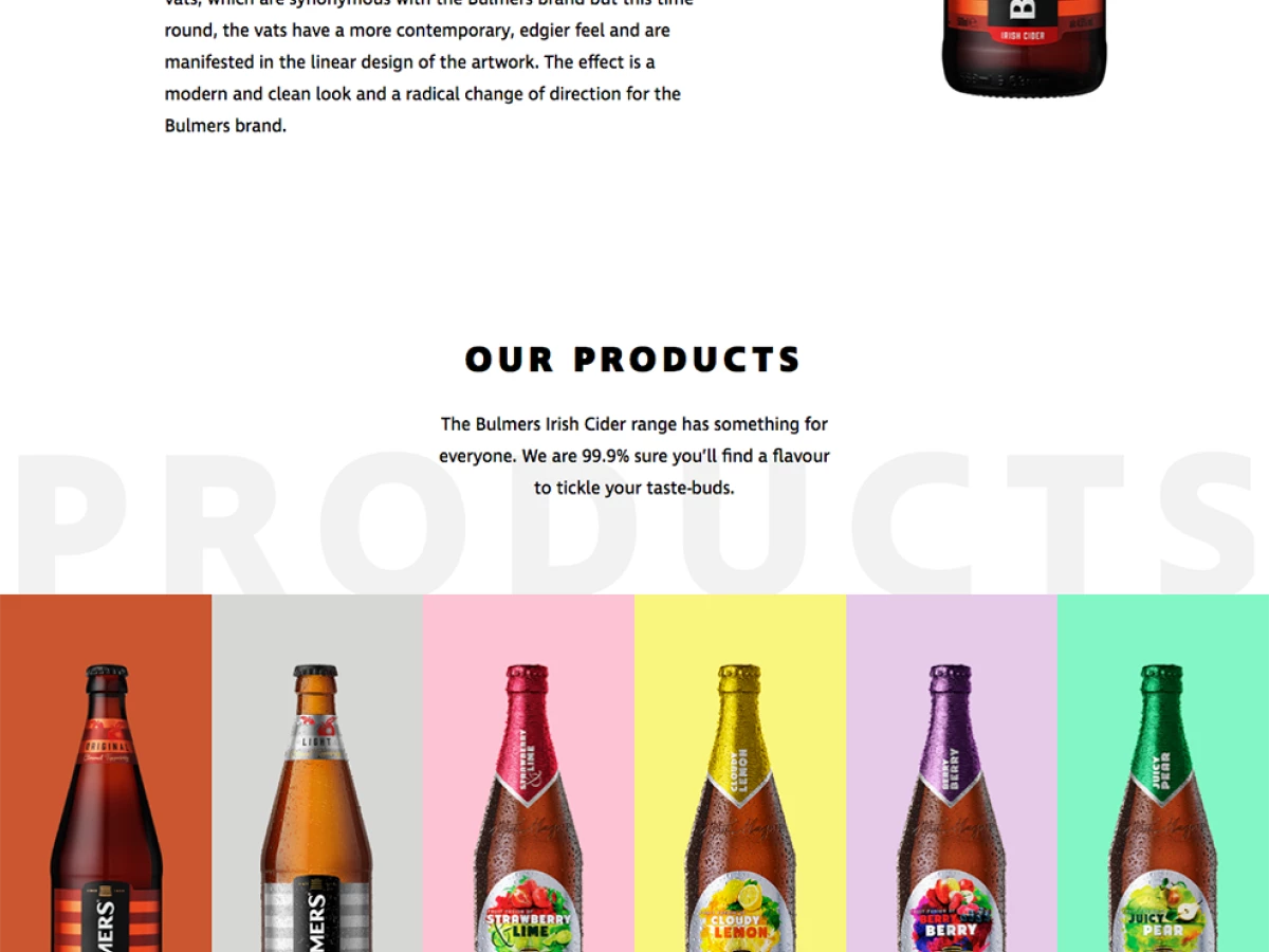 Bulmers Great Website Design