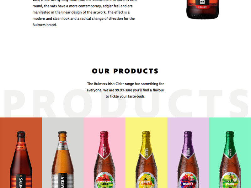 Bulmers Great Website Design
