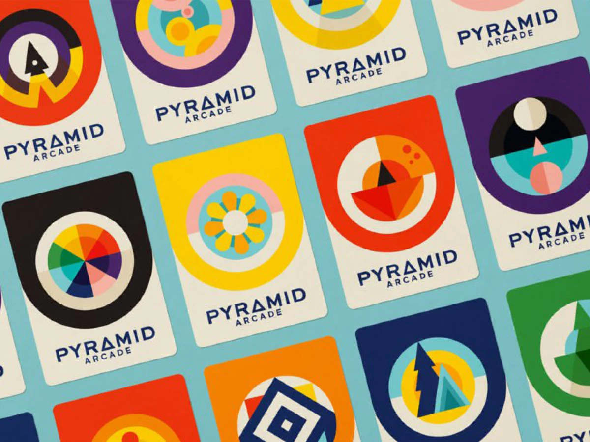 Pyramid Arcade Branding Geometric Packaging Design