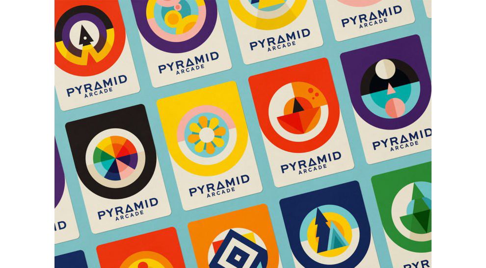 Pyramid Arcade Branding Geometric Packaging Design