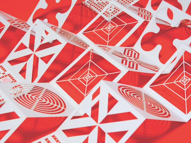 Zipeng Zhu Holiday Card Bold Print Design