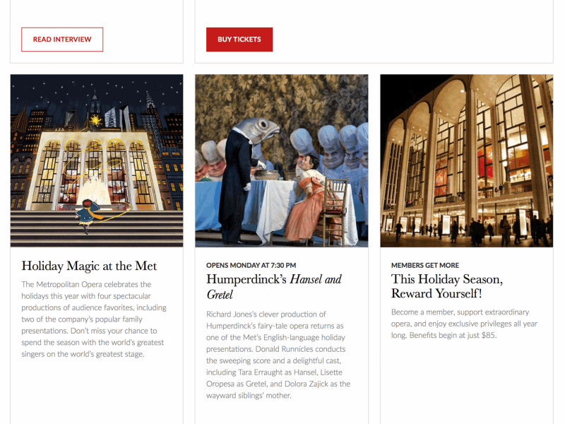 Metropolitan Opera Clean Homepage
