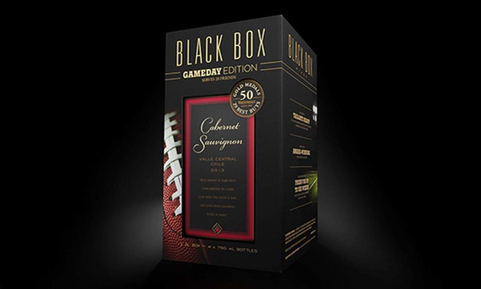 Black Box Wines Dark Packaging Design