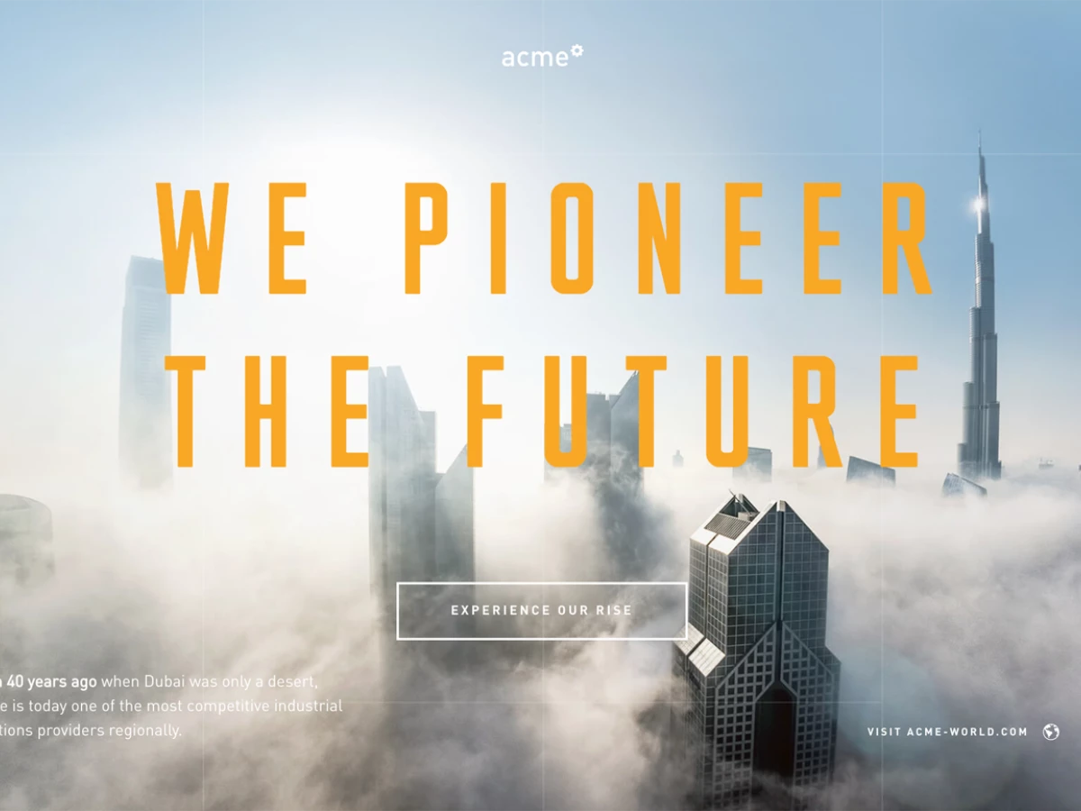 Acme Great Homepage