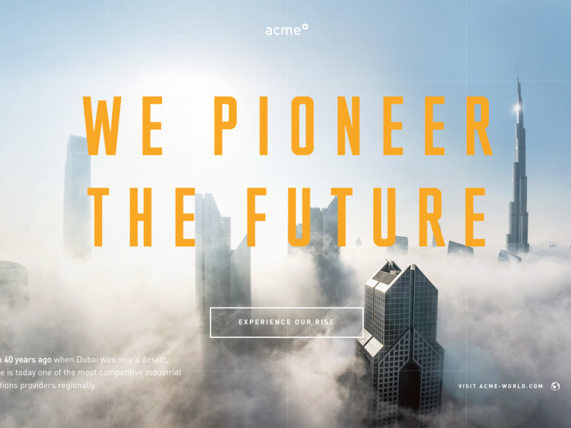 Acme Great Homepage