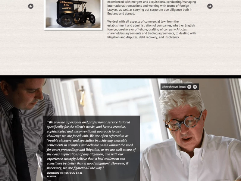 CH Hausmann Corporate Website Design