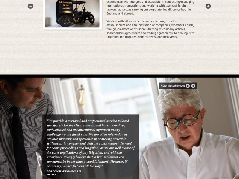 CH Hausmann Corporate Website Design