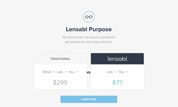 Lensabl Beautiful Homepage
