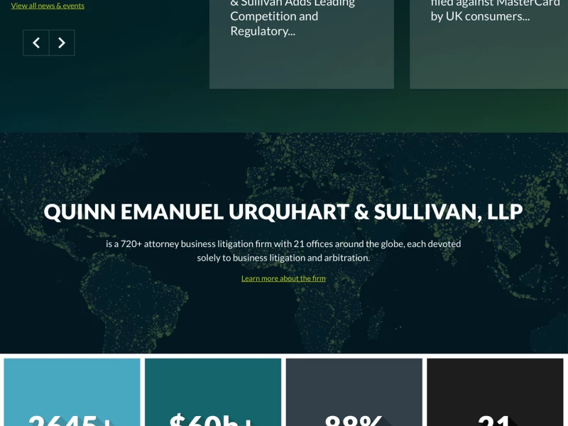 Quinn Emanuel Trial Lawyers Corporate Website Design