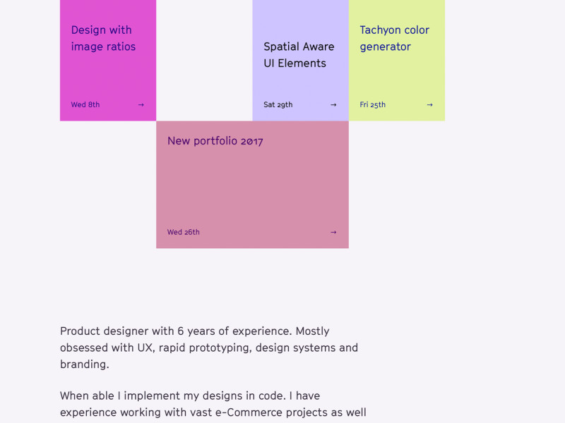 Sebastian Graz Colorful Homepage
