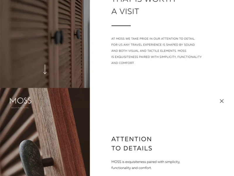 Moss Hotel Elegant Website Design