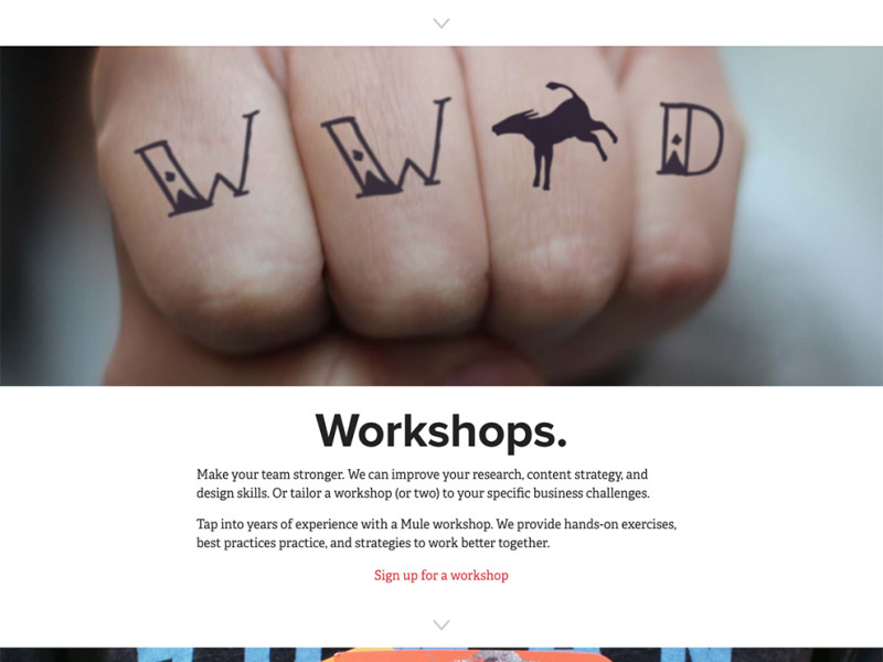 Mule Design Beautiful Homepage
