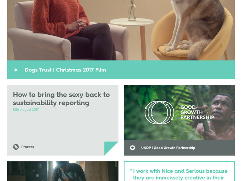 Nice and Serious Minimal Homepage