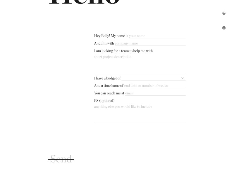 Rally Interactive Minimal Website Design