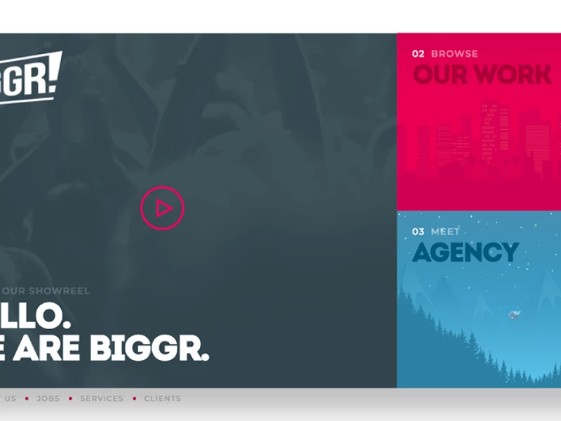 BIGGR Colorful Website Design