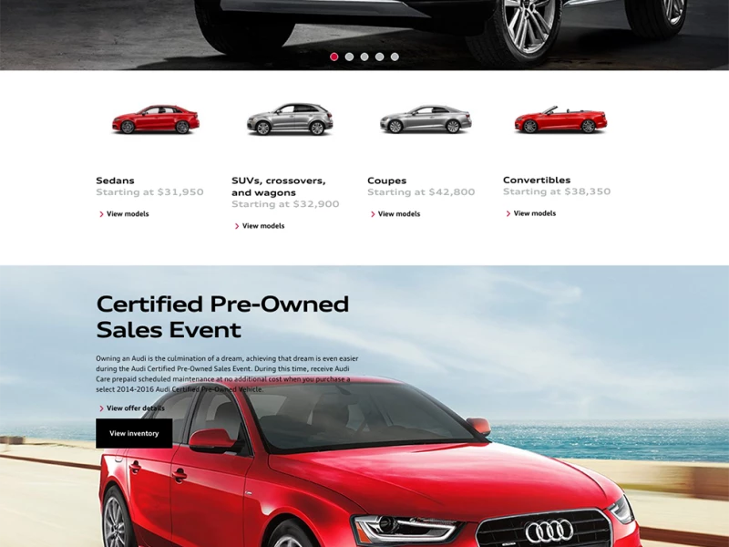 Audi Professional Website Design