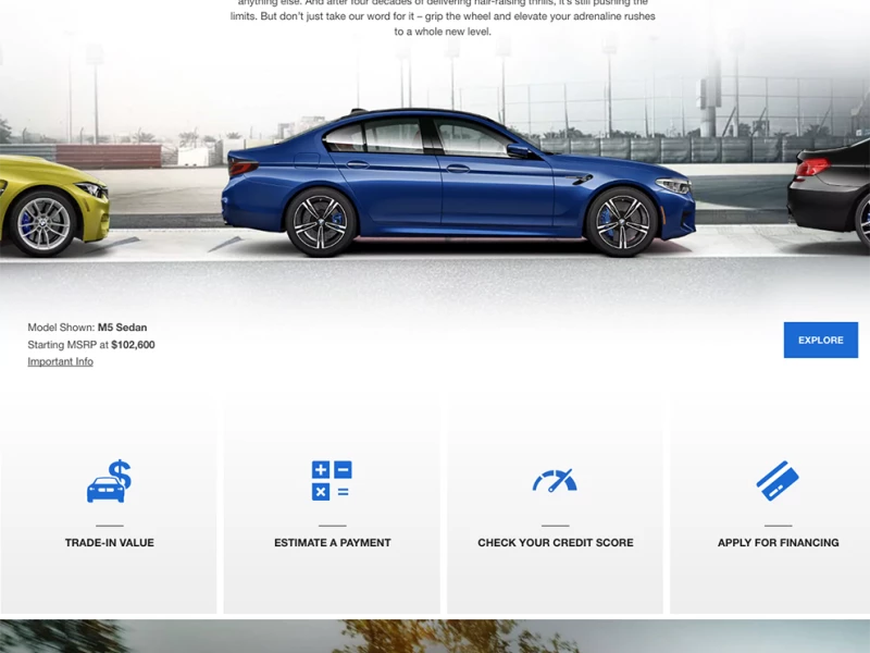 BMW USA Sleek Website Design