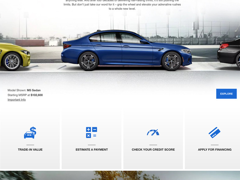 BMW USA Sleek Homepage Design