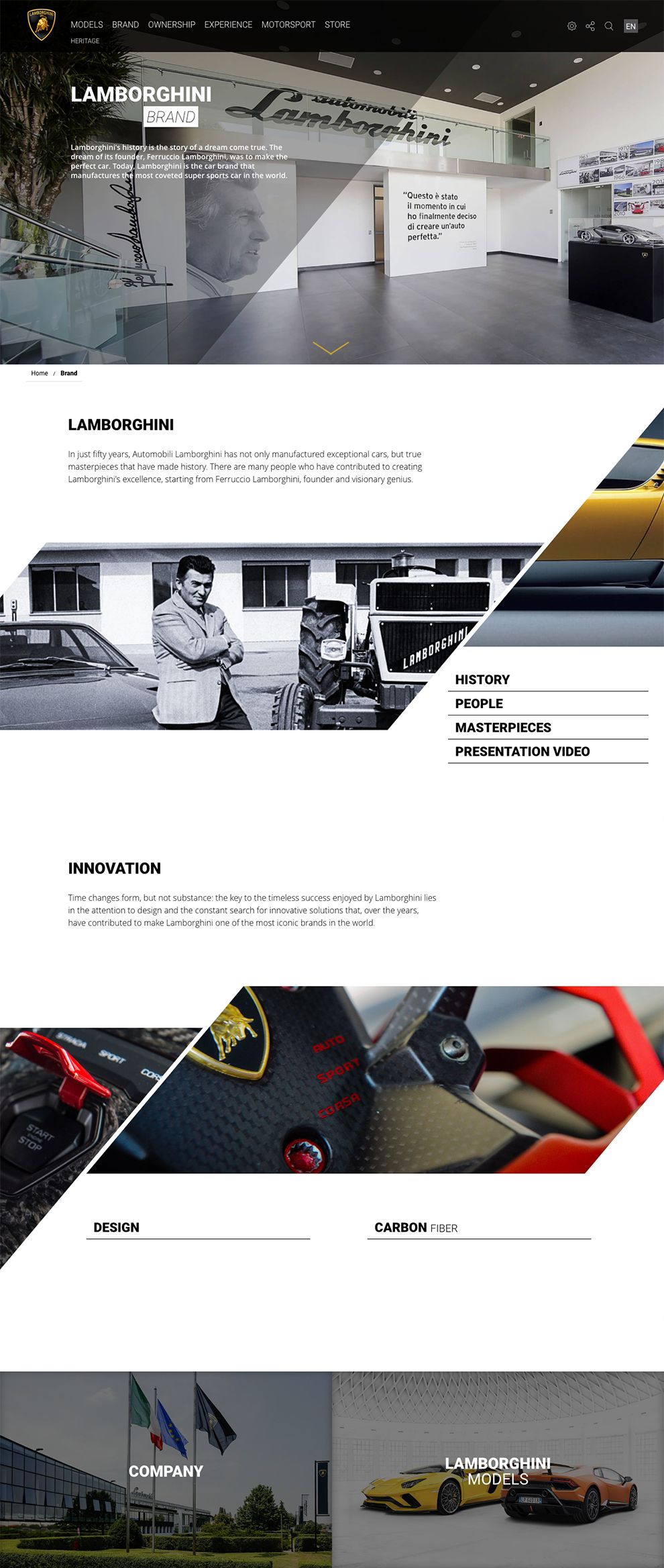 Automobili Lamborghini Elegant About Page