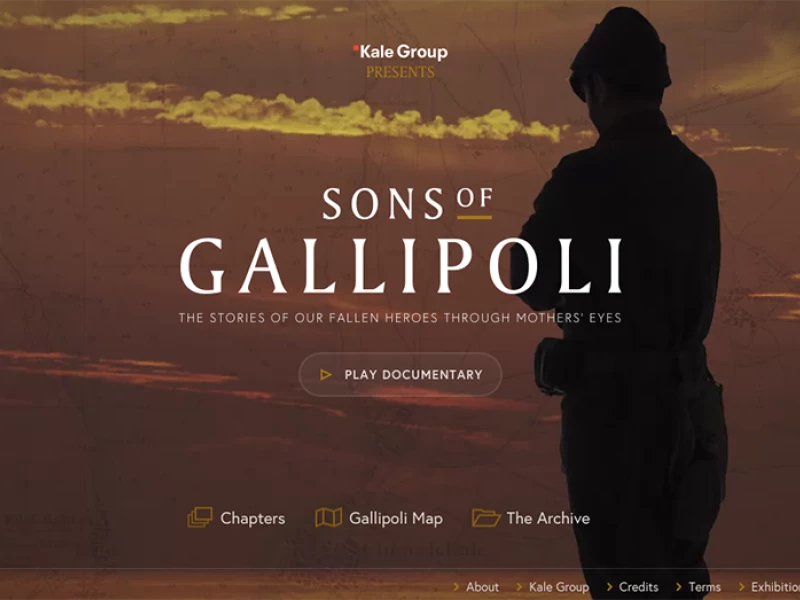 Sons of Gallipoli Historic Website Design
