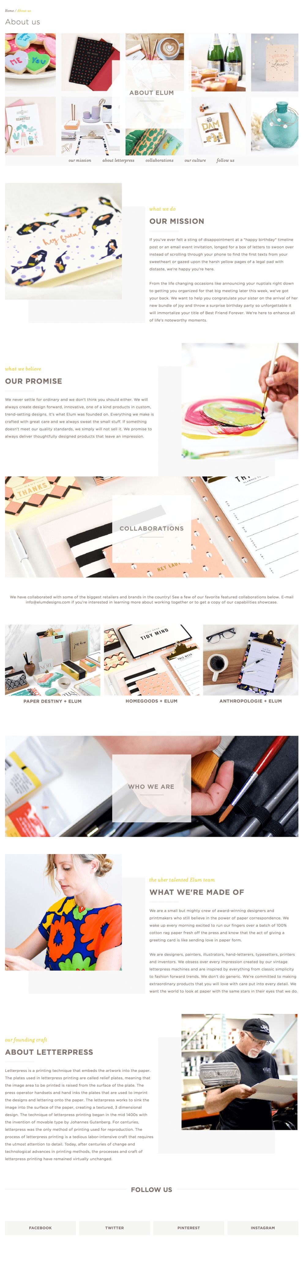 Elum Designs About Page