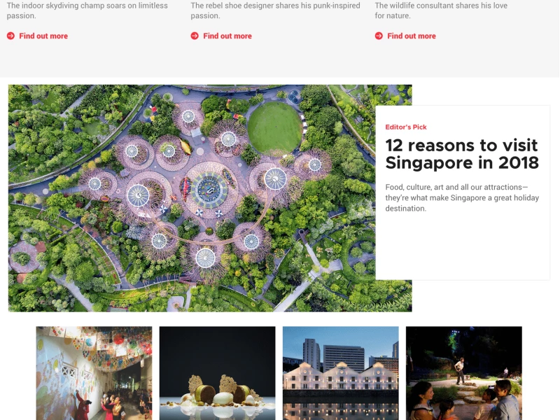 Visit Singapore Elegant Website Design