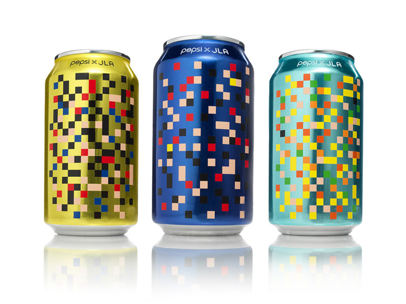 Pepsi X JLA Clean Packaging Design