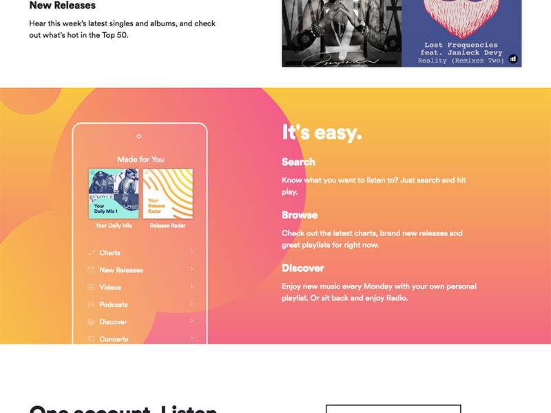 Spotify Colorful Homepage