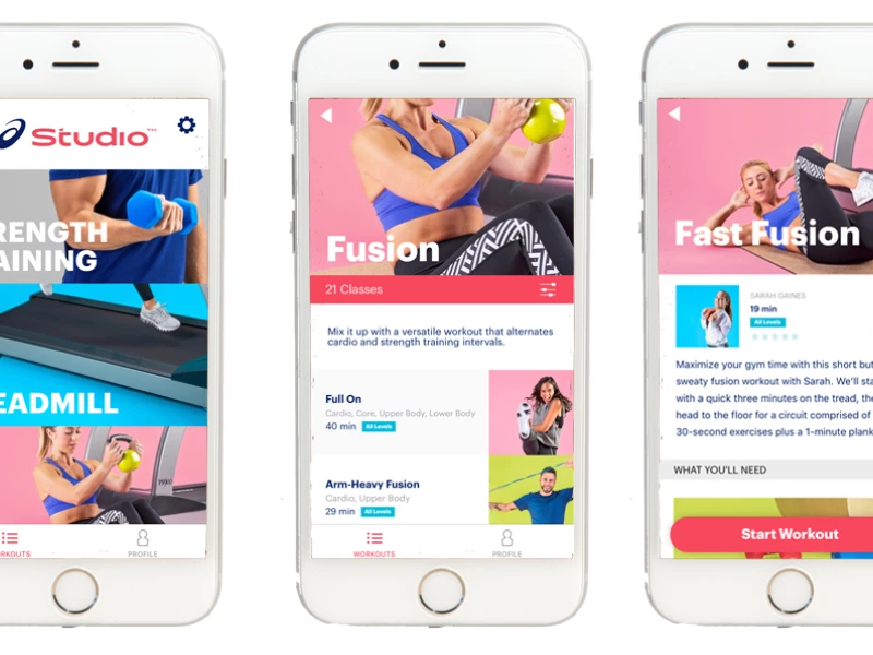 ASICS Studio Friendly App Design