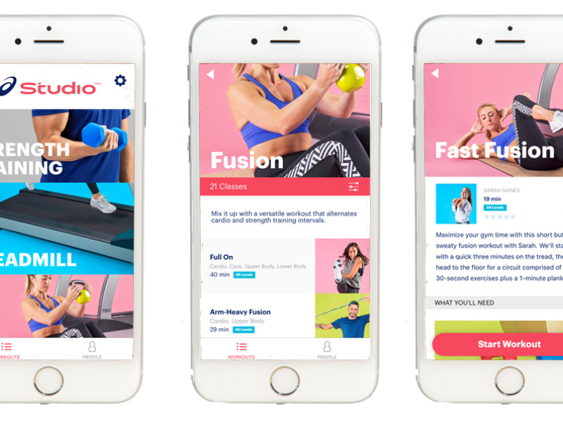 ASICS Studio Friendly App Design
