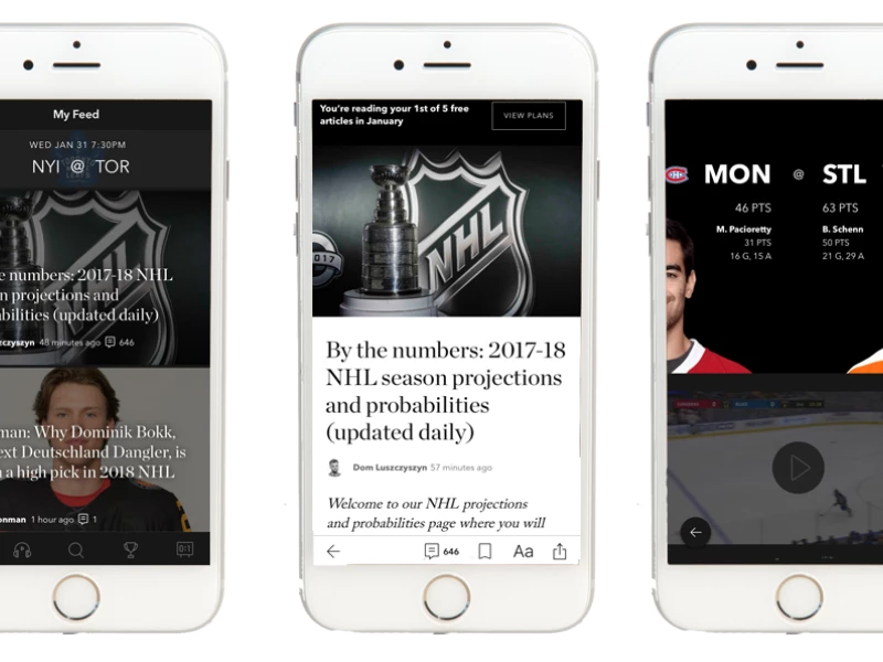 The Athletic Engaging App Design