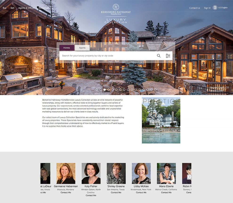 Berkshire Hathaway Home Services Real Estate Website Design