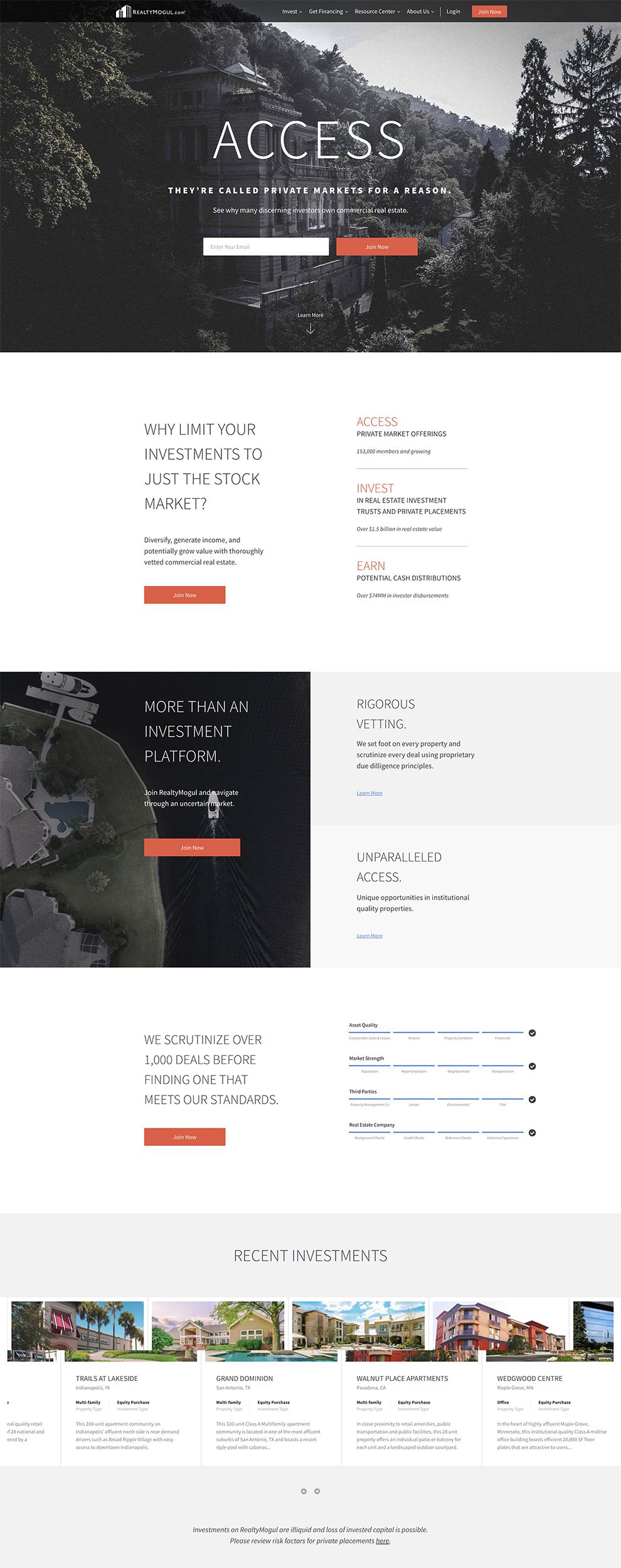 Realty Mogul Clean Web Design