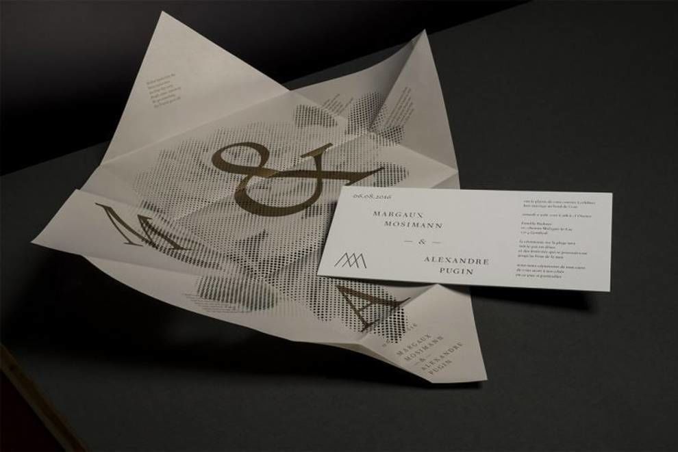 M&A Wedding Invitation Print Design