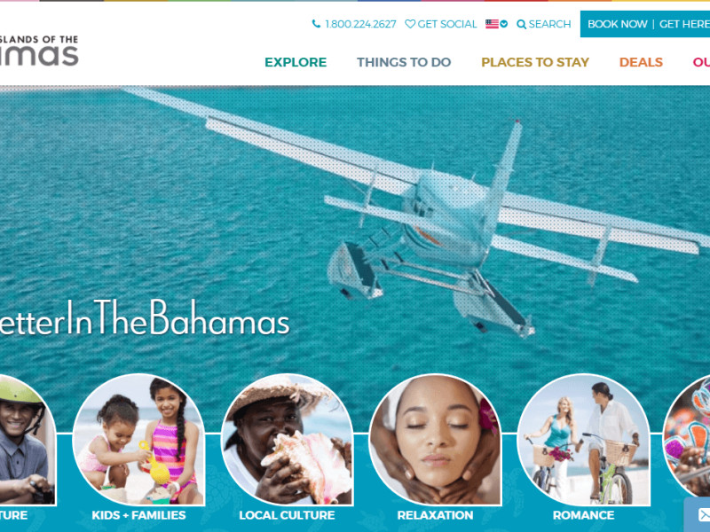Bahamas Website Design Homepage