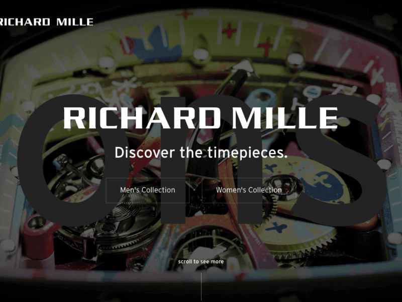Richard Mille Luxury Website Design